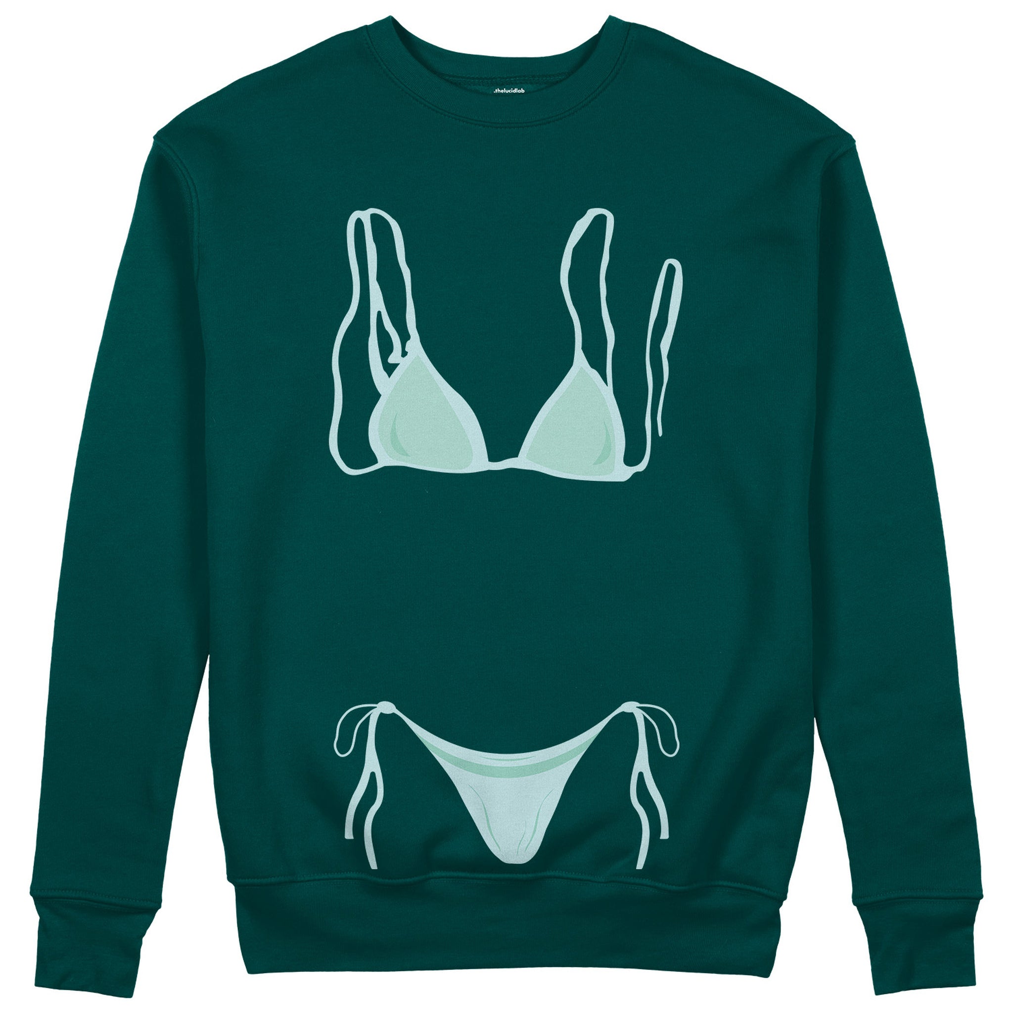 Blue Bikini Sweatshirt - Koyu Yeşil - ön görünüm