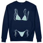 Blue Bikini Sweatshirt - Lacivert - ön görünüm