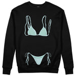 Blue Bikini Sweatshirt - Siyah - ön görünüm