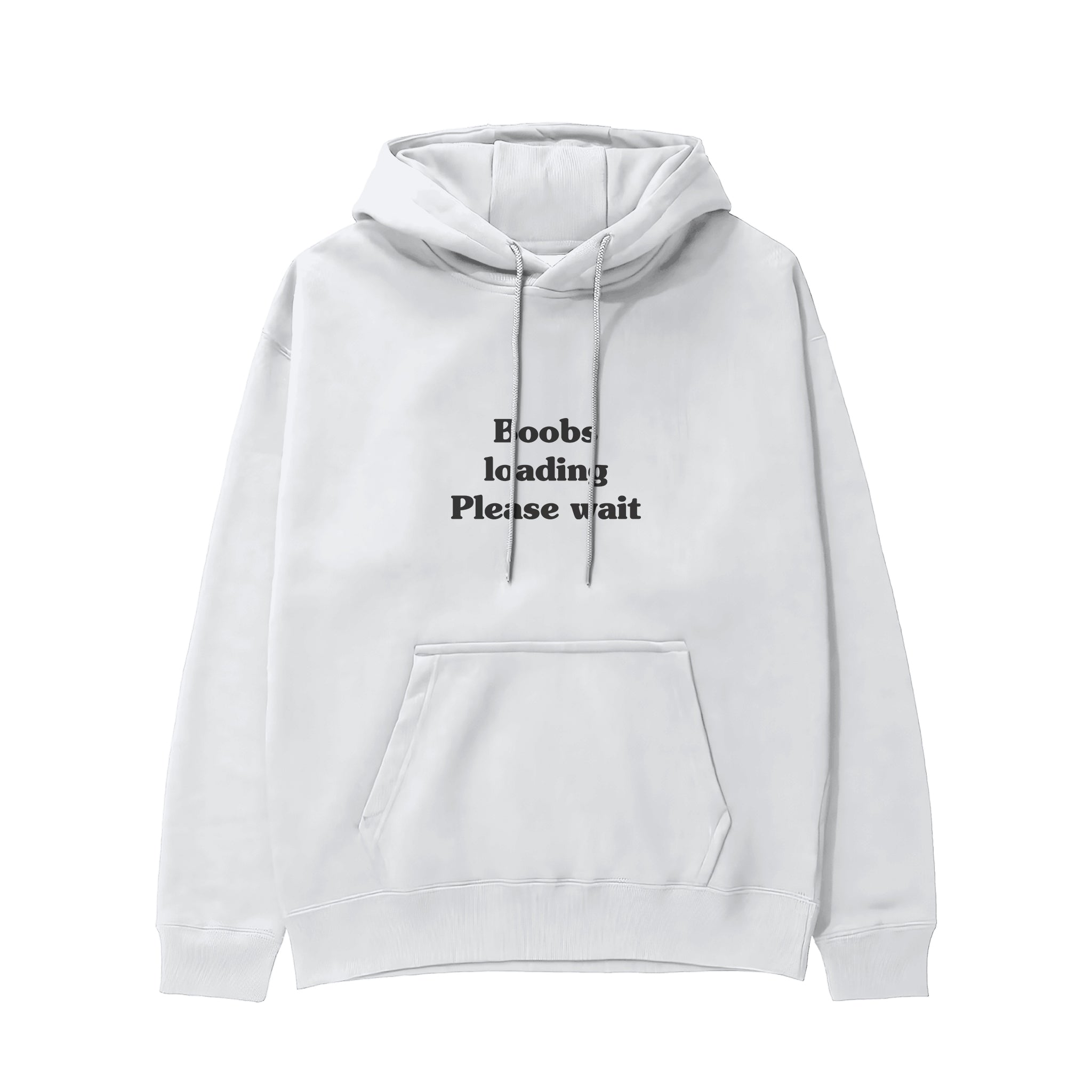 Boobs Loading Please Wait Hoodie - Beyaz - ön görünüm