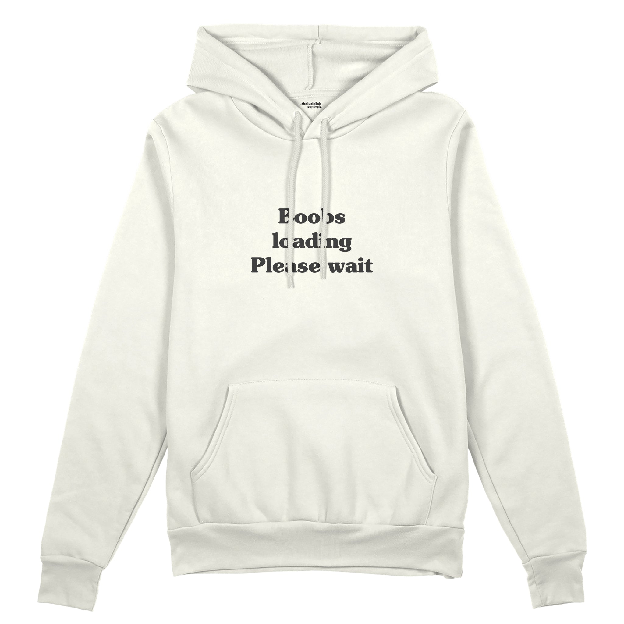 Boobs Loading Please Wait Oversize Hoodie - Beyaz - ön görünüm