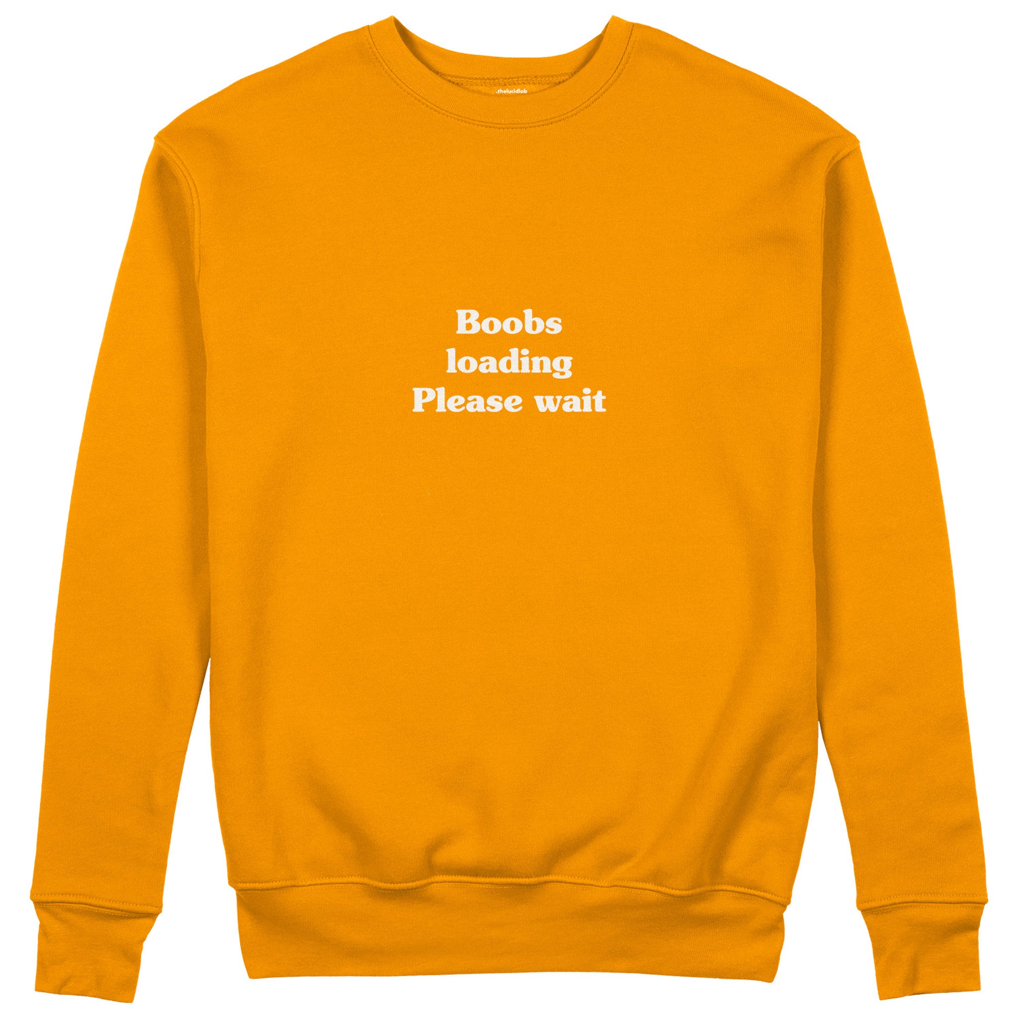 Boobs Loading Please Wait Sweatshirt - Turuncu - ön görünüm