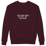 Stop Dating Sweatshirt — Bordo — Görsel 1