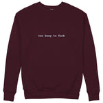 Too Busy Sweatshirt — Bordo — Görsel 1