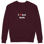 I Love Hot Dads Sweatshirt — Bordo — Görsel 1