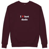 I Love Hot Dads Sweatshirt — Bordo — Görsel 1