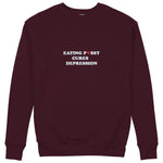 Eating Pussy Cures Depression Sweatshirt — Bordo — Görsel 1