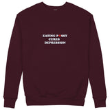 Eating Pussy Cures Depression Sweatshirt — Bordo — Görsel 1