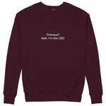 I'm The CEO Sweatshirt — Bordo — Görsel 1