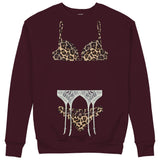 Noir Seduce – Leopard Sweatshirt — Bordo — Görsel 1