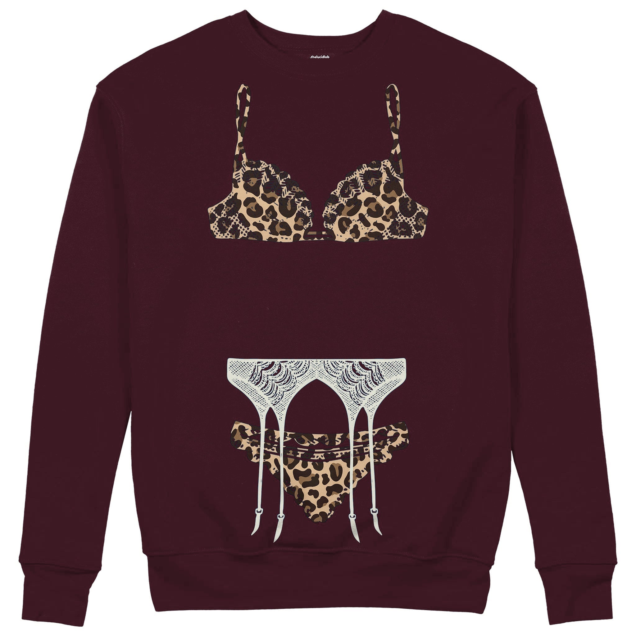 Noir Seduce – Leopard Sweatshirt — Bordo — Görsel 1