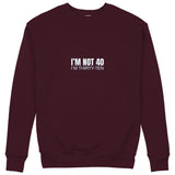 I’m Not 40 Sweatshirt — Bordo — Görsel 1