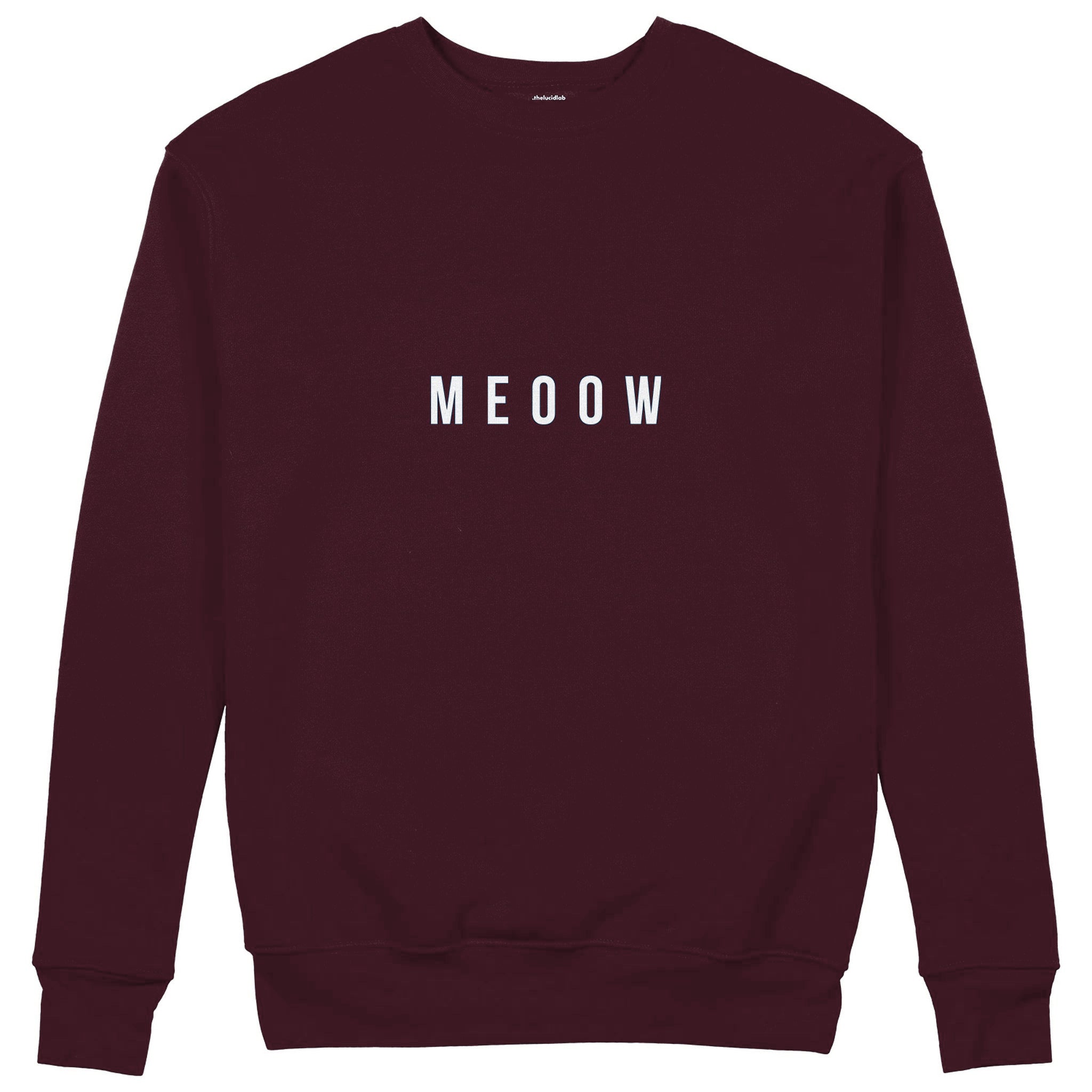 Meoow Sweatshirt — Bordo — Görsel 1