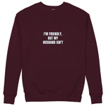But My Husband Sweatshirt — Bordo — Görsel 1