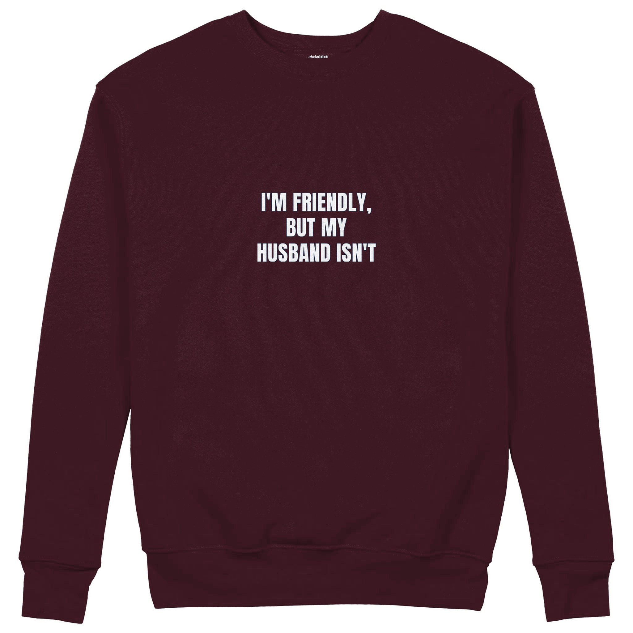 But My Husband Sweatshirt — Bordo — Görsel 1