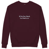 Go Find Less Sweatshirt — Bordo — Görsel 1
