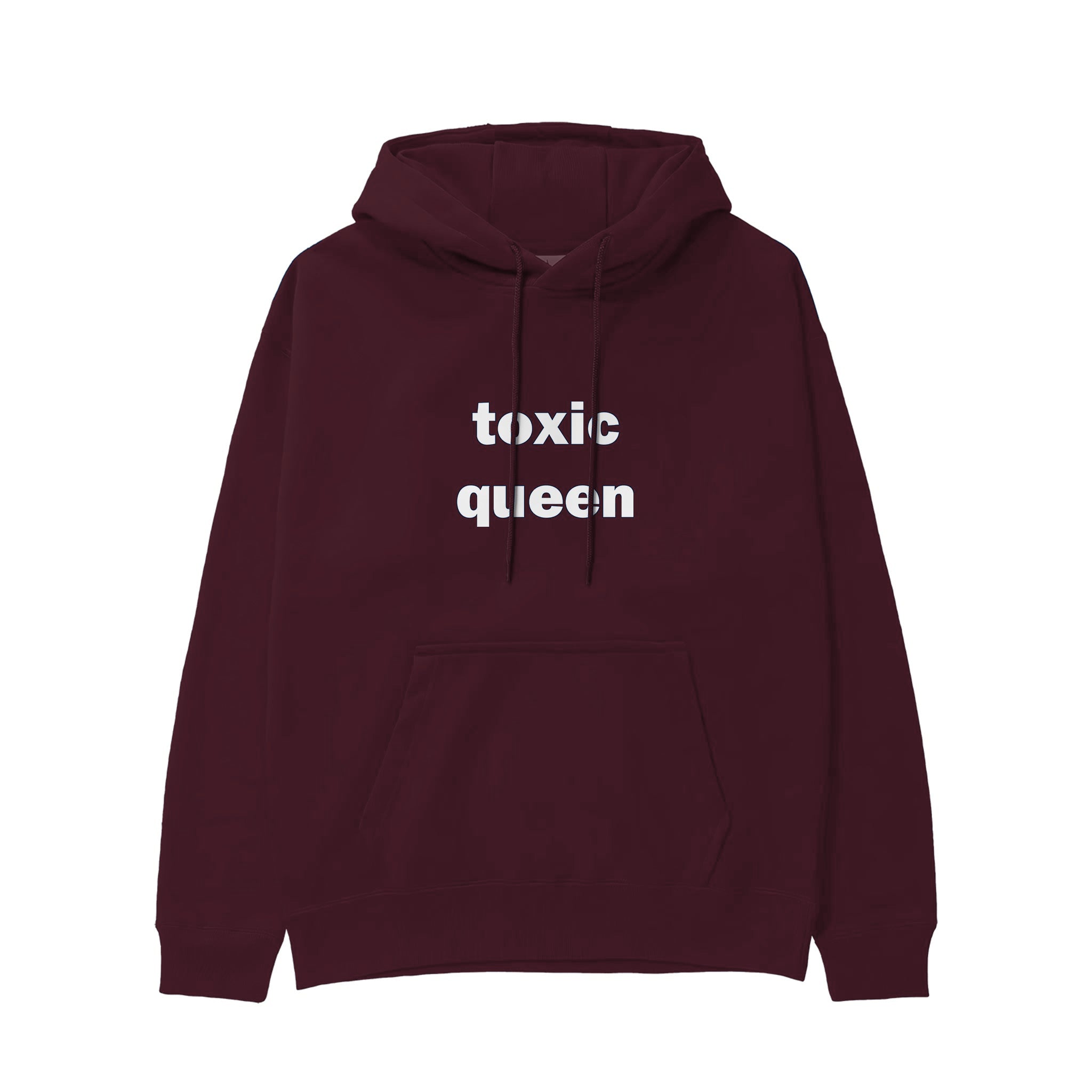 Toxic Queen Hoodie — Bordo — Görsel 1