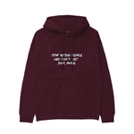 Stop Dating Hoodie — Bordo — Görsel 1