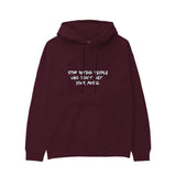 Stop Dating Hoodie — Bordo — Görsel 1