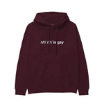 My Ex Is Gay Hoodie — Bordo — Görsel 1