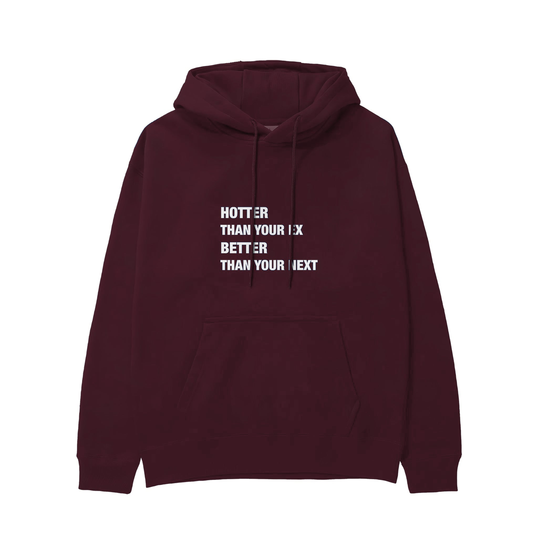 Hotter & Better Hoodie — Bordo — Görsel 1