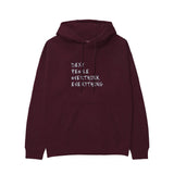 Sexy People Overthink Hoodie — Bordo — Görsel 1
