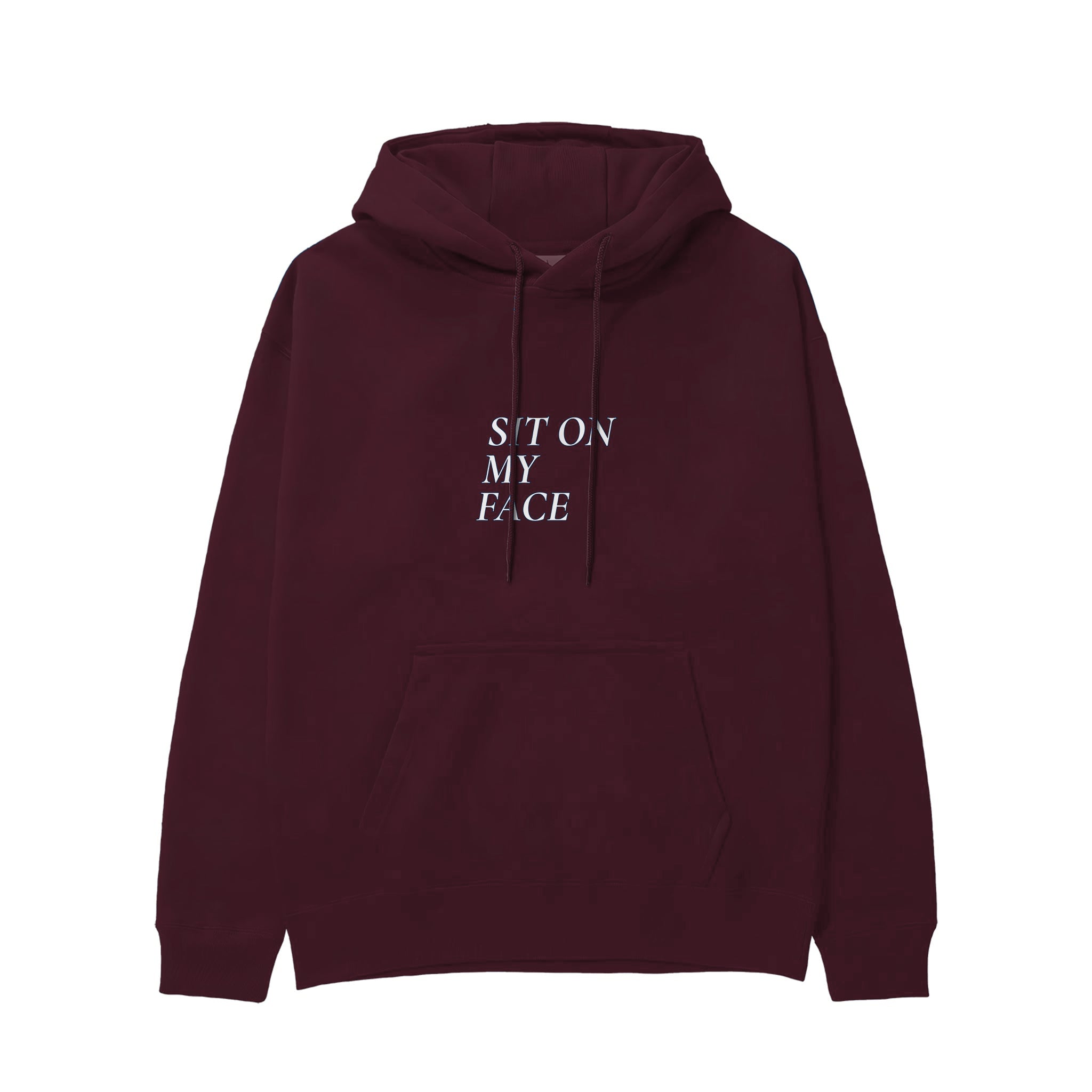 Sit On My Face Hoodie — Bordo — Görsel 1
