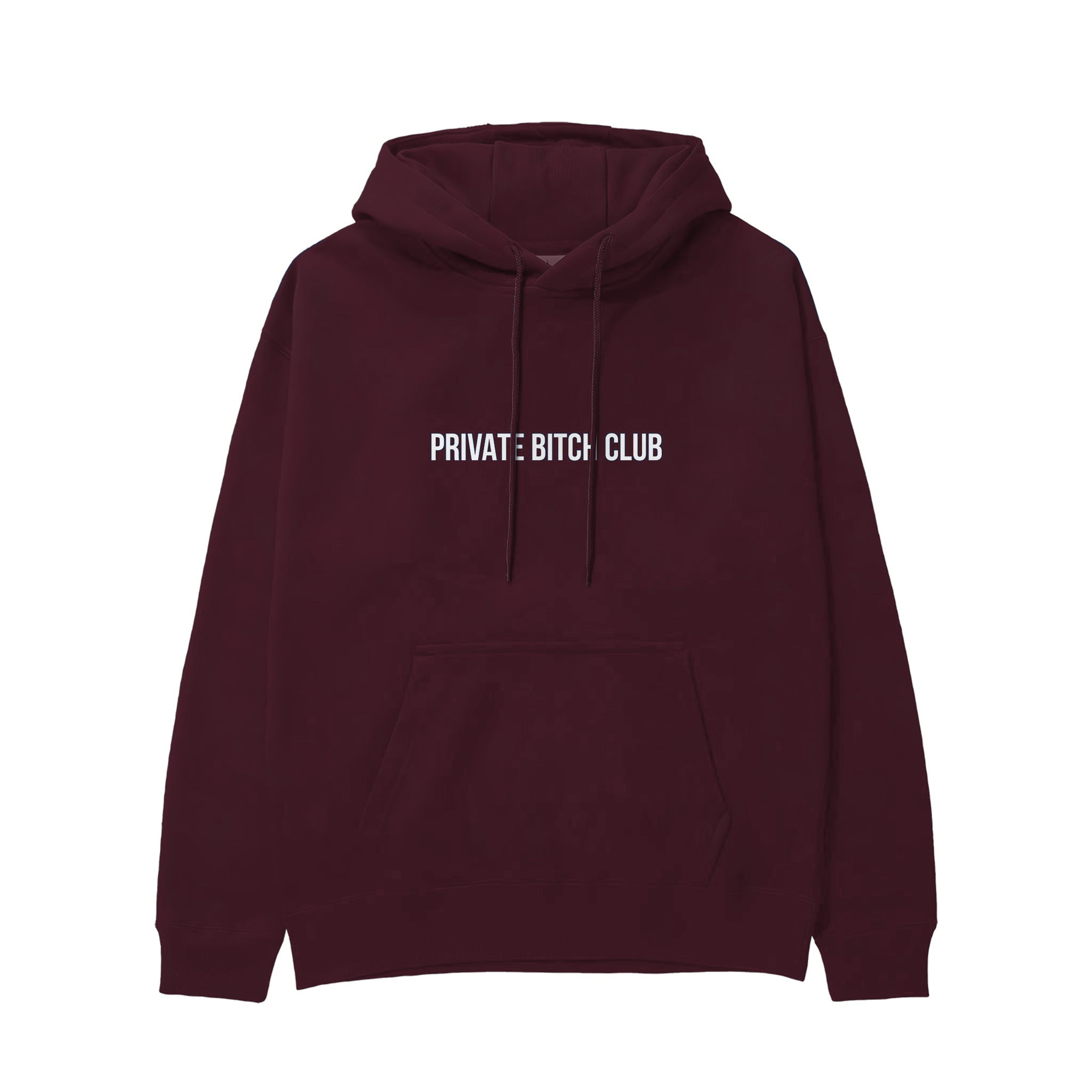 Private Bitch Club Hoodie — Bordo — Görsel 1