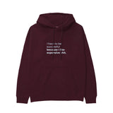 I Like Expensive Shit Hoodie — Bordo — Görsel 1