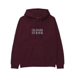 Clean Girl Until 9 PM Hoodie — Bordo — Görsel 1
