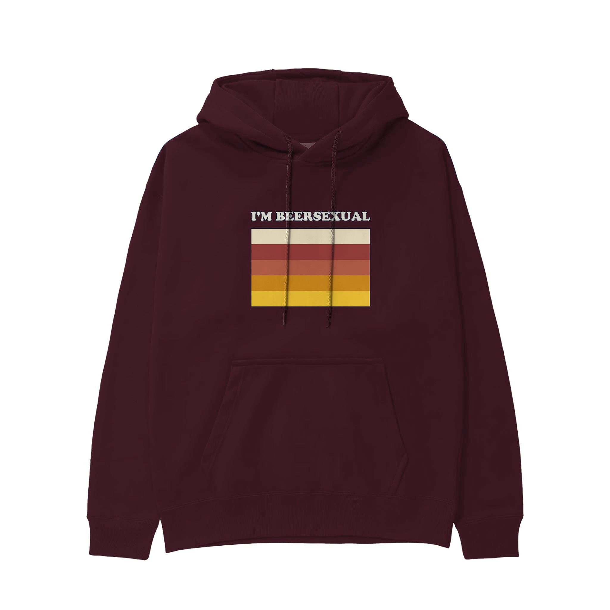 I'm Beersexual Hoodie — Bordo — Görsel 1