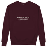 Red Flag Wishlist Sweatshirt — Bordo — Ön