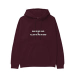 Make Me Mad Hoodie — Bordo — Görsel 1