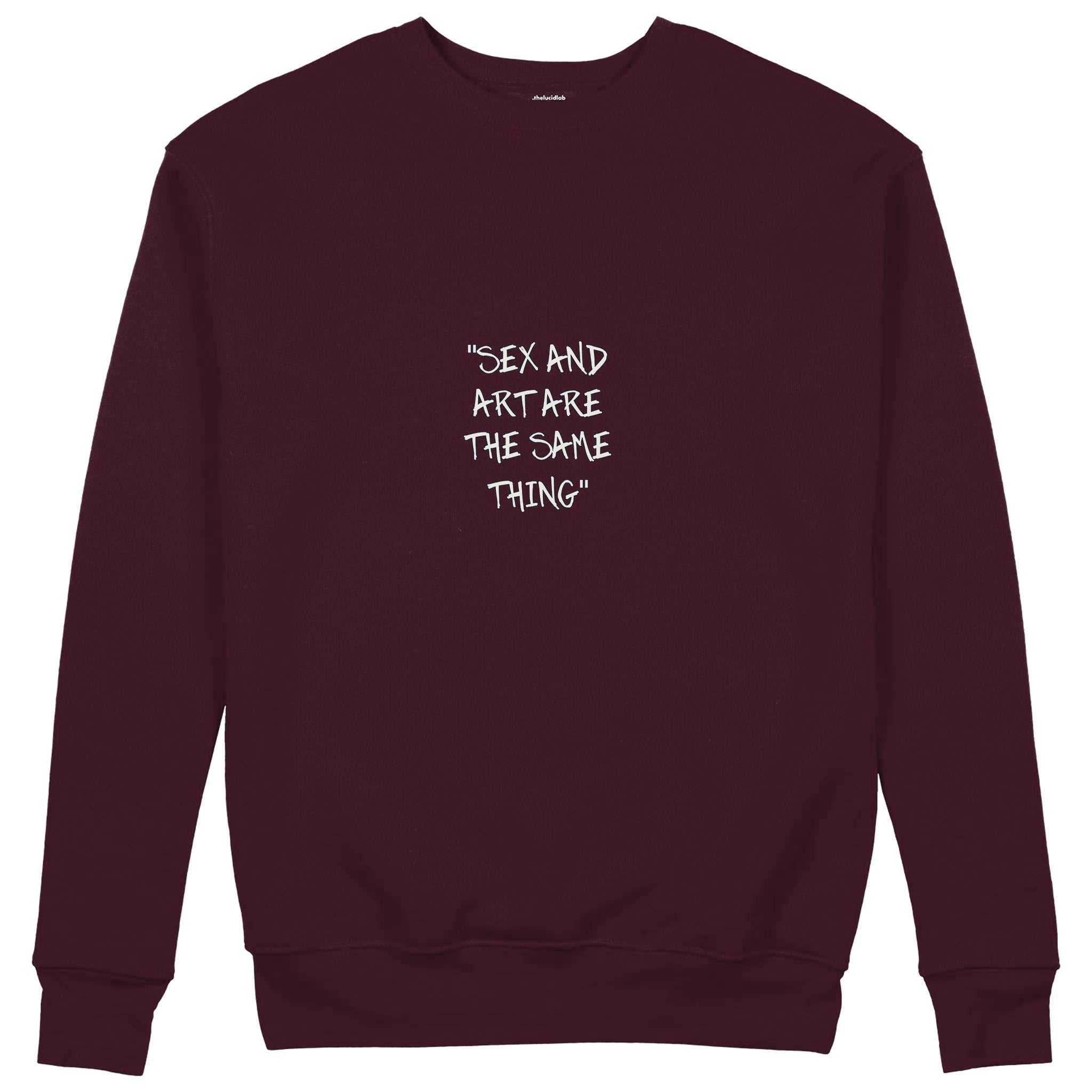 Sex And Art Sweatshirt — Bordo — Görsel 1