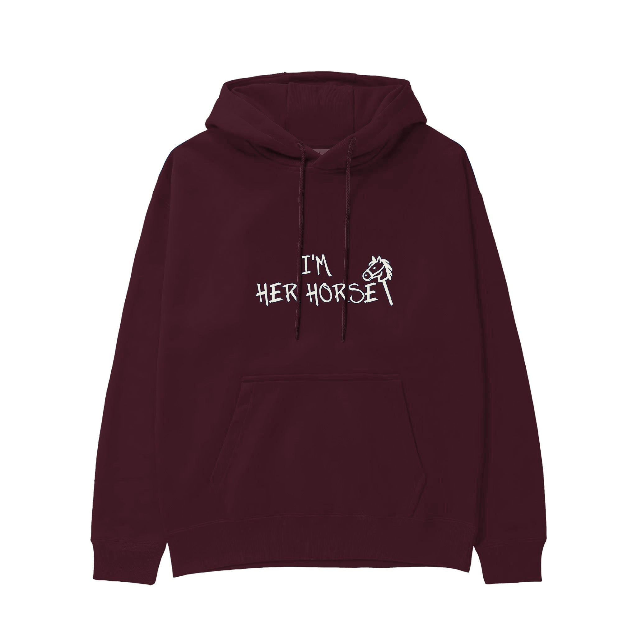 Her Horse Hoodie — Bordo — Görsel 1