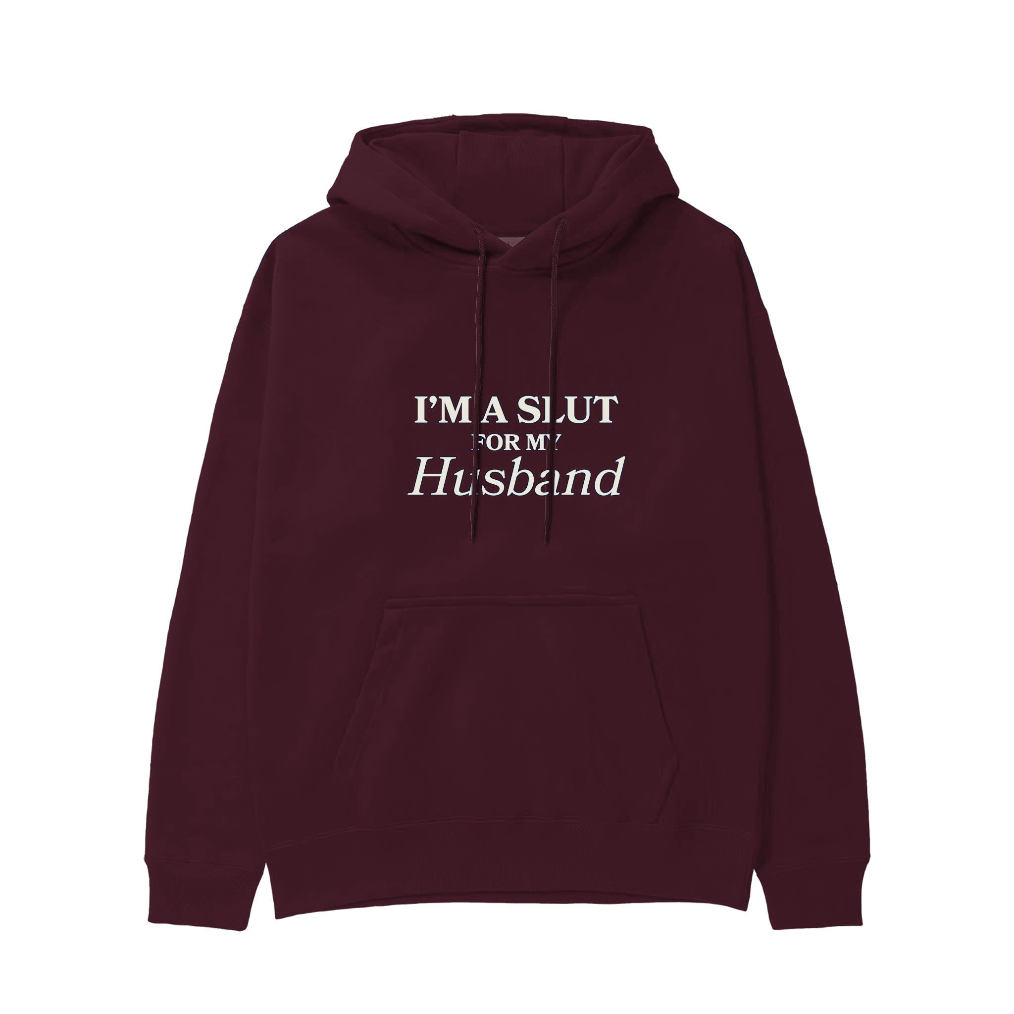 For My Husband Hoodie — Bordo — Görsel 1