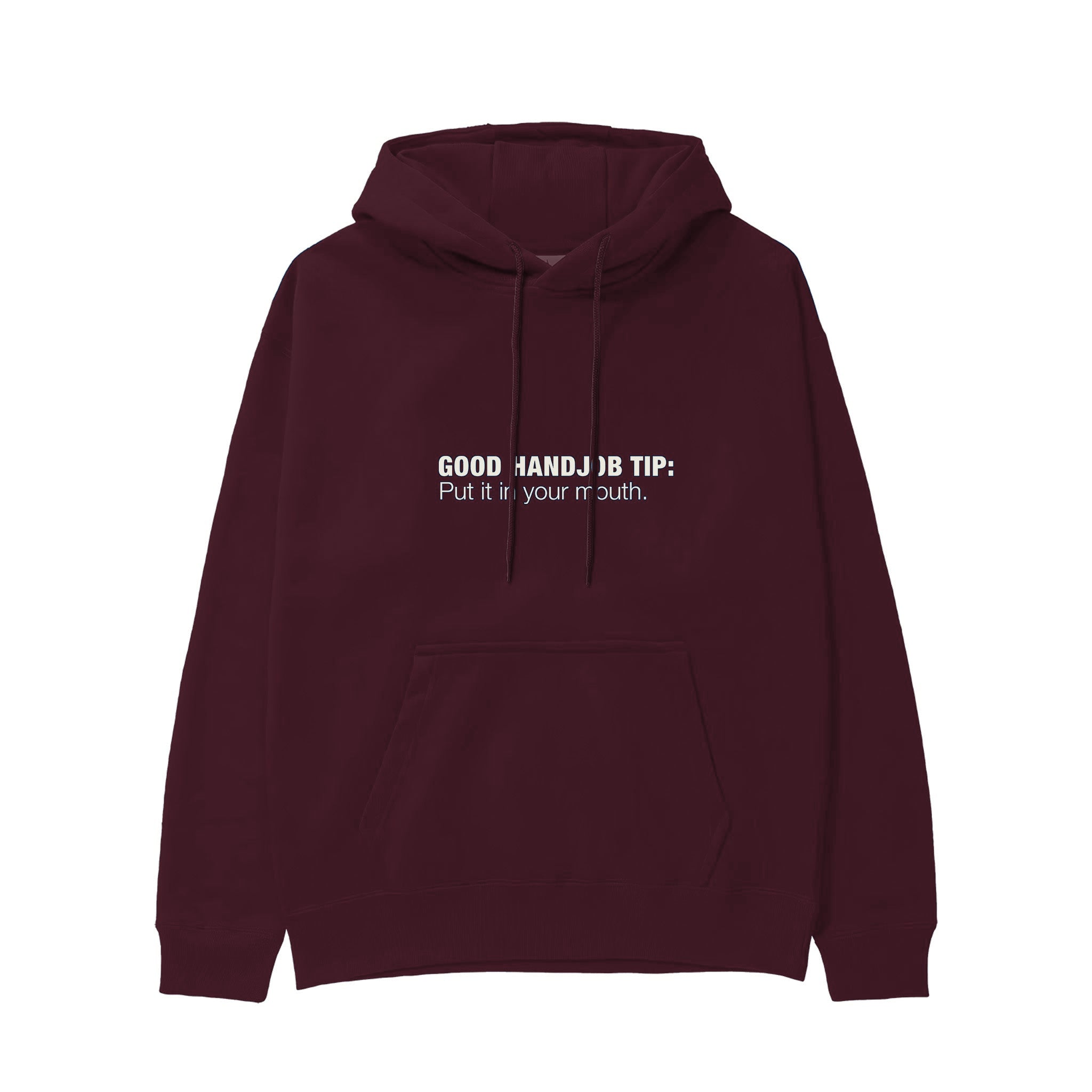 Good Handjob Tip Hoodie — Bordo — Görsel 1