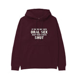 Keep Your Mouth Shut Hoodie — Bordo — Görsel 1