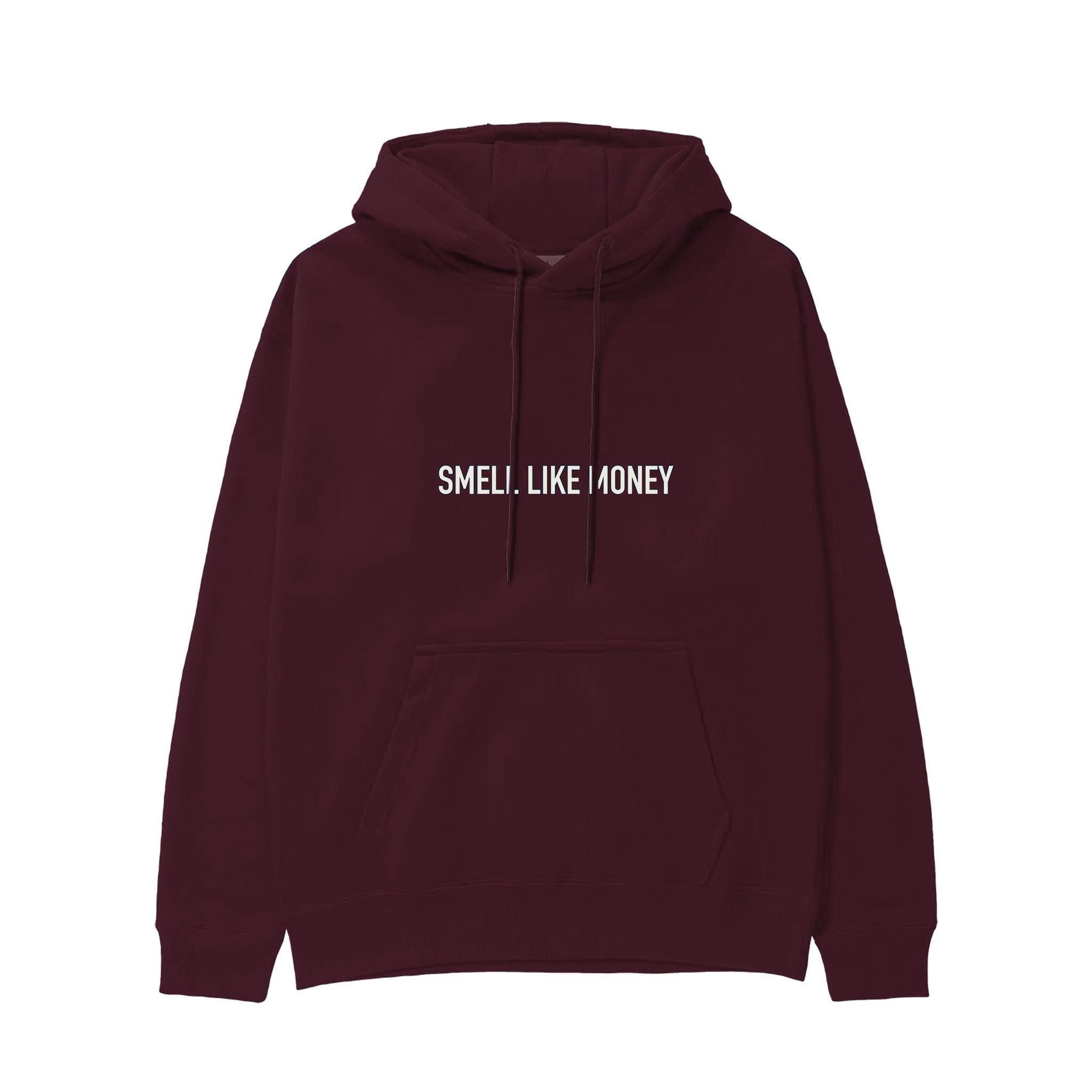 Smell Like Money Hoodie — Bordo — Görsel 1