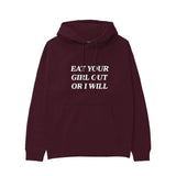 Eat Your Girl Hoodie — Bordo — Görsel 1