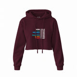 Formula 1 / Week Days Crop Hoodie — Bordo — Ön