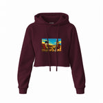 Breaking Bad / Rick and Morty Crop Hoodie — Bordo — Ön