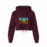 Breaking Bad / Rick and Morty Crop Hoodie — Bordo — Ön