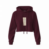 Avatar The Last Airbender Bending Scrolls Crop Hoodie — Bordo — Ön
