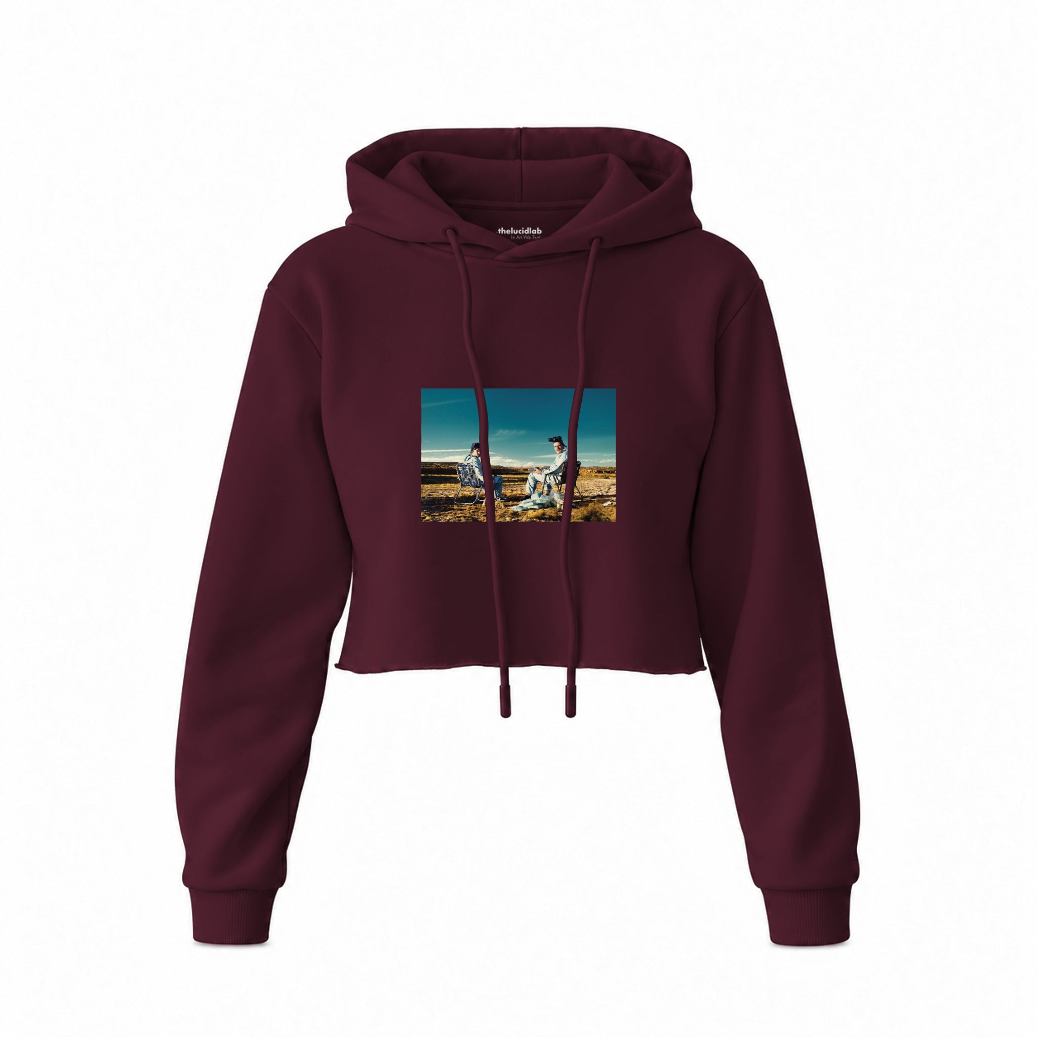 Breaking Bad Crop Hoodie — Bordo — Ön