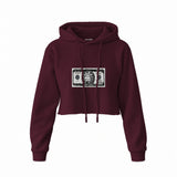 Morty Dollar Crop Hoodie — Bordo — Ön