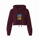 Walter White / Heisenberg Crop Hoodie — Bordo — Ön
