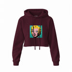 Andy Warhol / Marilyn Monroe Blue Crop Hoodie — Bordo — Ön
