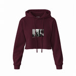 Jimmy Page Backstage Indianapolis 1975 Crop Hoodie — Bordo — Ön