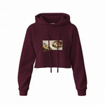 The Creation Crop Hoodie — Bordo — Ön